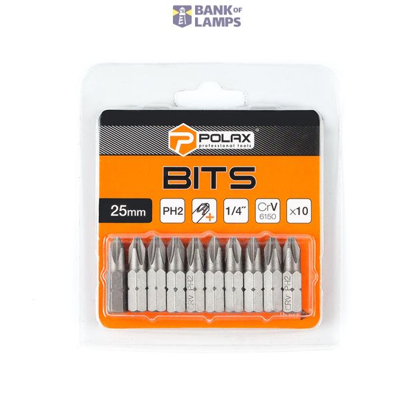 Bits，25mm，PH2 1/4"，6150CRV (10 pcs) image 2
