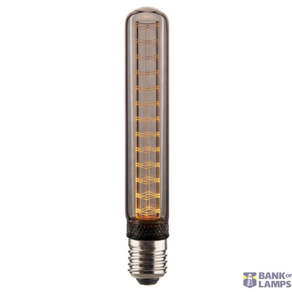 Deco E27 | T30 Small Zigzag | Dim | 1800 Kelvin | 35 Lumen | Light Bulb | Smoked image 1