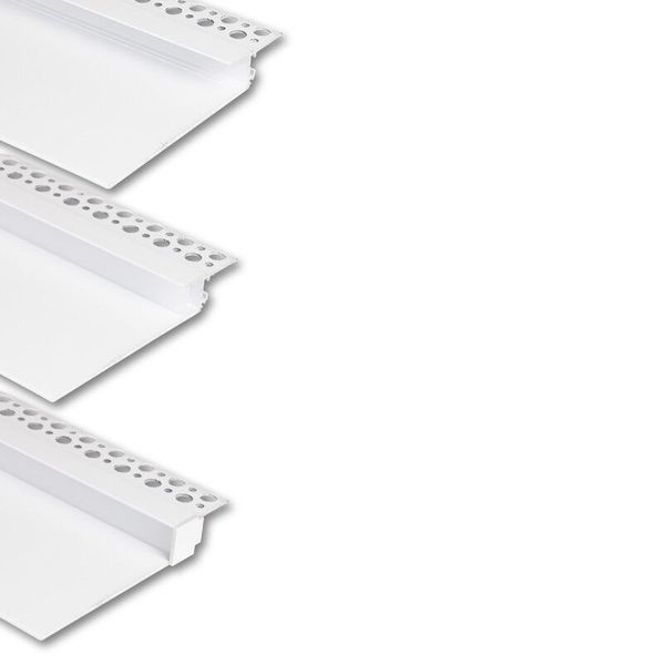 AM aluminum profile for plasterboard, 119x19mm, Whitey diffus., white 1m image 1