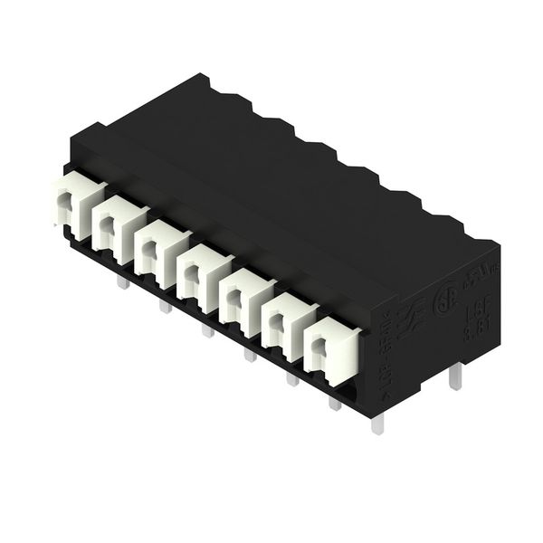 Printed circuit board terminals, 3.81 mm, Number of poles: 7, 90°, Solder pin length (l): 3.5 mm, black, PUSH IN with actuator, Clamping range, max. : 1.5 mm², Tube image 3
