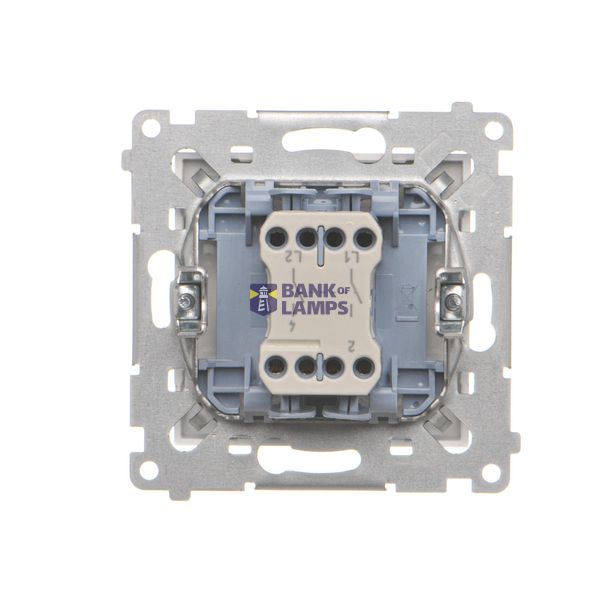 Socket outlet with earthing and shutters, (module), Simon 24, IP20, 16A, black matt image 2