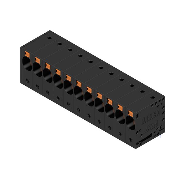Printed circuit board terminals, 10.00 mm, Number of poles: 11, 90°, Solder pin length (l): 5 mm, black, PUSH IN without actuator, Clamping range, max. : 16 mm², Box image 2