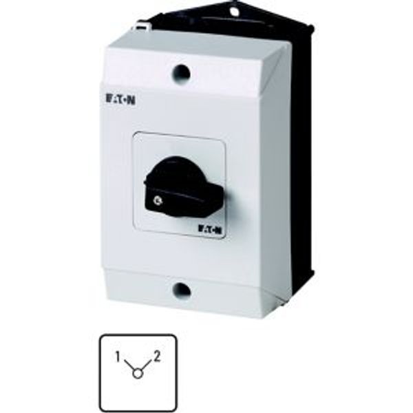 T3-1-8220/I2 Changeoverswitches, T3, 32 A, surface mounting, 1 contact unit(s), Contacts: 2, 90 °, maintained, Without 0 (Off) position, 1-2, Design number 8220 image 2