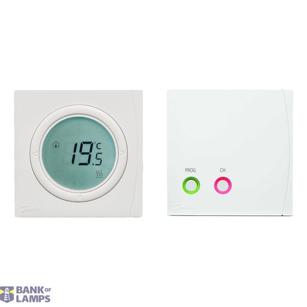 RET2001RF + RX1-S, Batteries for thermostat + 230Vac for receiver, Digital RF Thermostat image 1