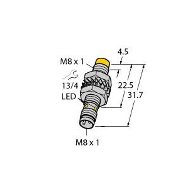 Inductive Sensor With Increased Switching Distance   NI5-M08K-AN6X-V1131 image 1