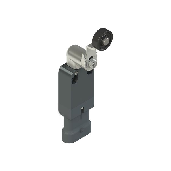 Modular prewired switch with adjustable shaped metal revolving lever diam. 20 roller image 1