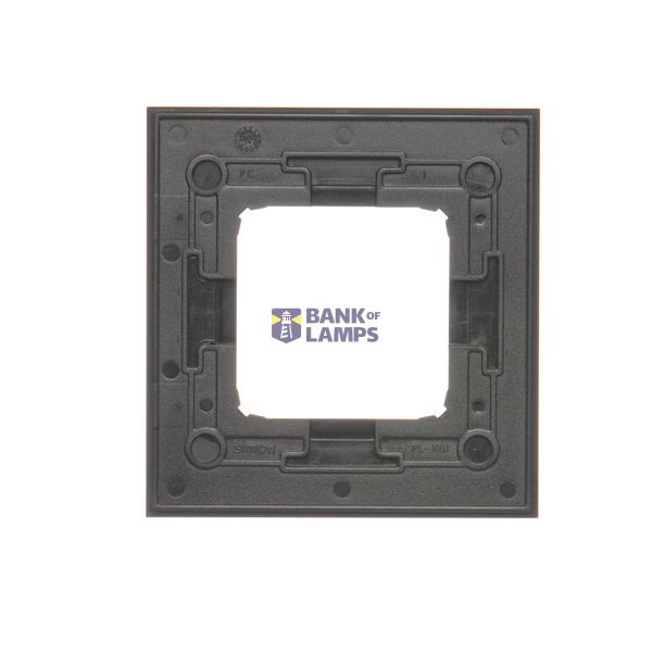Single switch with backlight LED, (module), 16AX, Screw, anthracite, metalic image 1