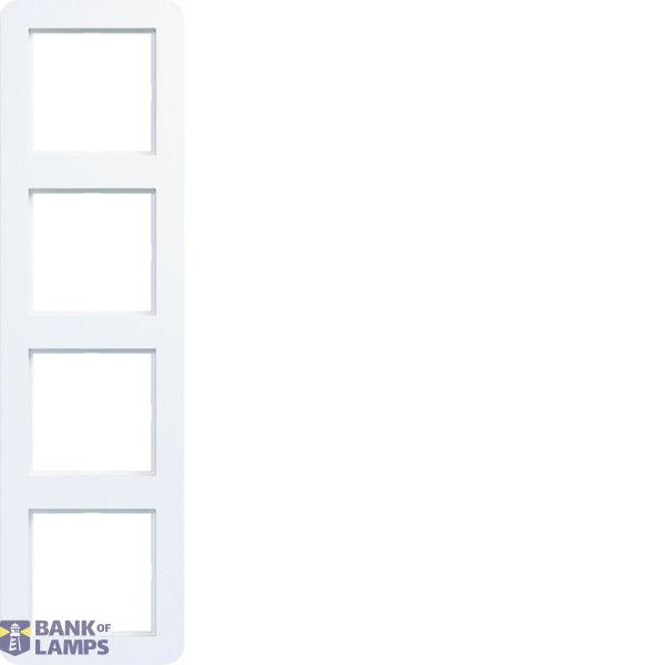 Cover frame 4-way, C.1, matte light white image 1