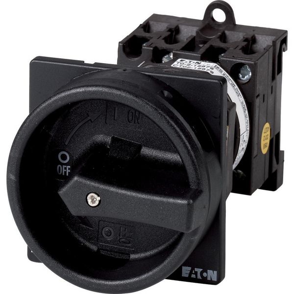 T0-3-15680/V/SVB-SW Main switch, T0, 20 A, rear mounting, 3 contact unit(s), 3 pole + N, 1 N/O, 1 N/C, STOP function, With black rotary handle and locking ring, Lockable image 2