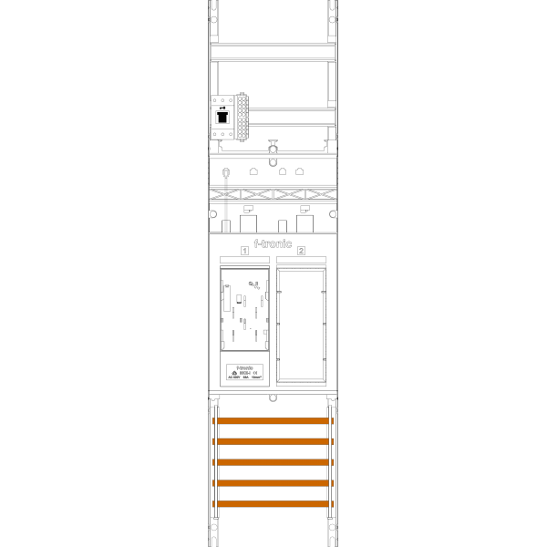 Meter field ER6DS-HSS, 1 field, H=1050mm, 1-eHZ with DS, 1 HSS, 1 Res. (ER6DS-HSS) image 1