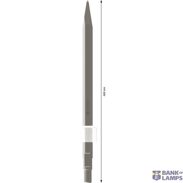 Pointed chisel, hex shank with turned down collar 400 mm image 2