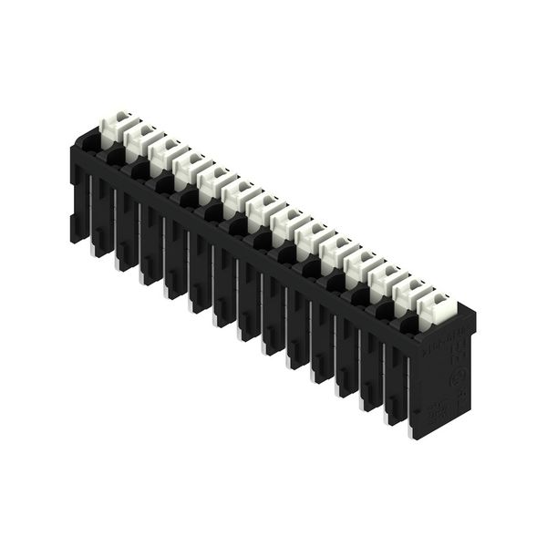 Printed circuit board terminals, 3.50 mm, Number of poles: 14, 180°, Solder pin length (l): 1.5 mm, black, PUSH IN with actuator, Clamping range, max. : 1.5 mm², Tube image 2