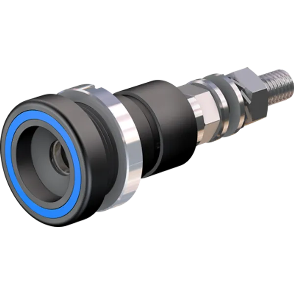 6 mm socket, threaded bolt, mounting Ø 18.5 mm, blue, 14.0010-23 image 1