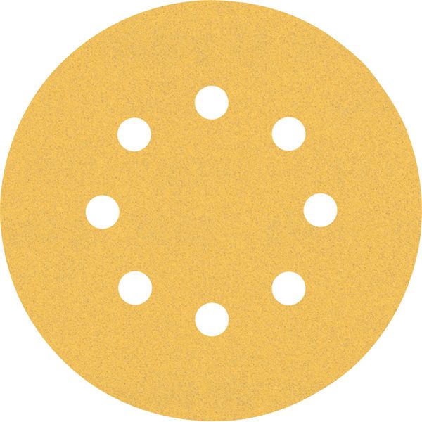 EXPERT C47 Sandpaper with 8 holes for Random Orbital Sanders 125 mm, G 12 5-pc image 1