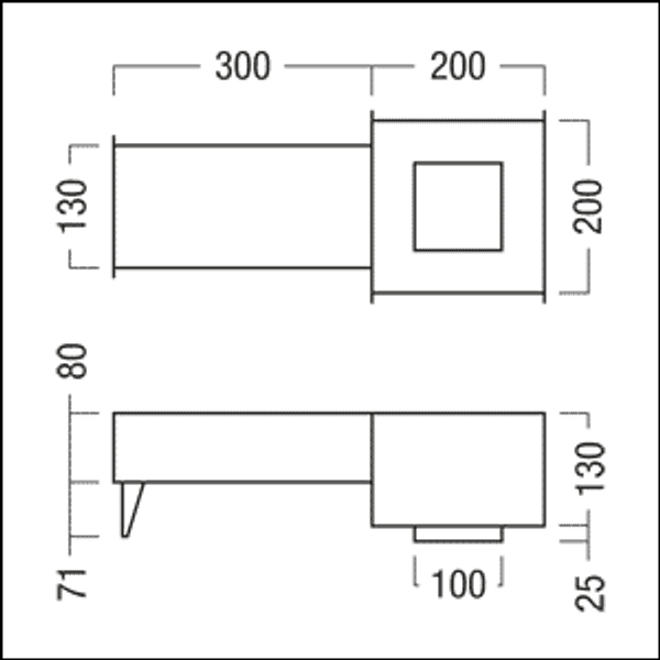 P-INF/EVO / DIAMO Q100 CASTING SURROUND - concrete casting surr. for DA 100x100 mm image 2