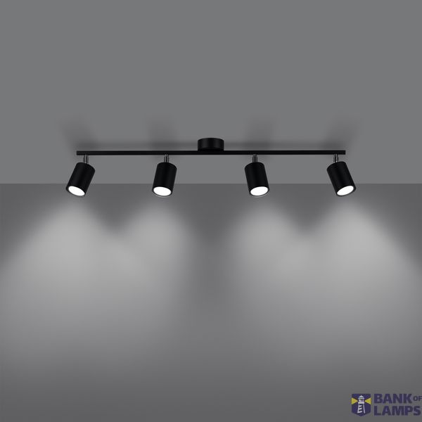 CEILING LAMP LEMMI 4L BLACK GU10 4X10W IP20 image 6