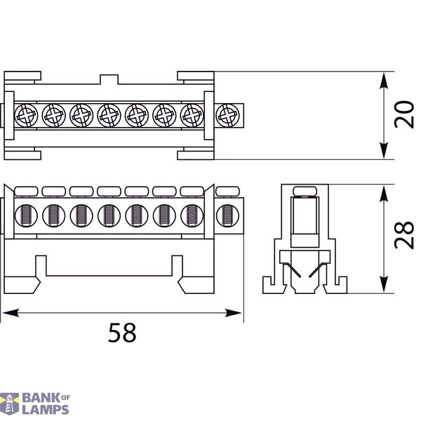 LZOB-8P ​​protective terminal strip image 2
