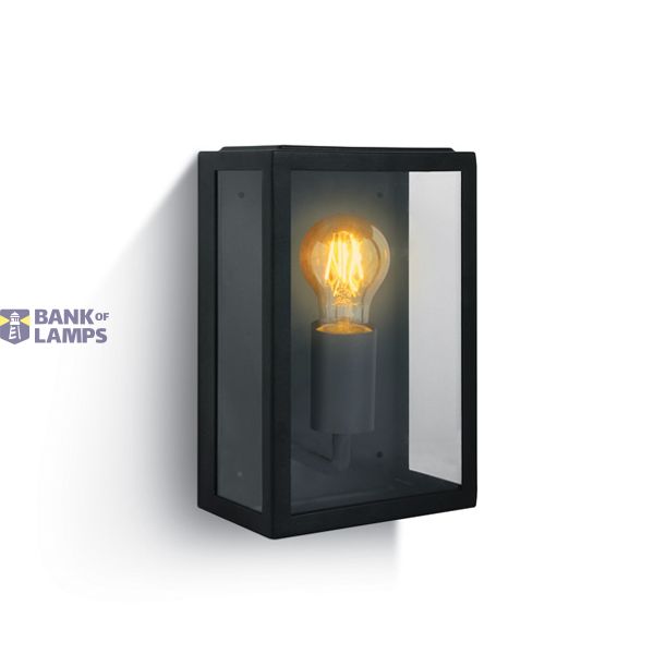 BLACK WALL LIGHT 12W E27 IP43 image 1