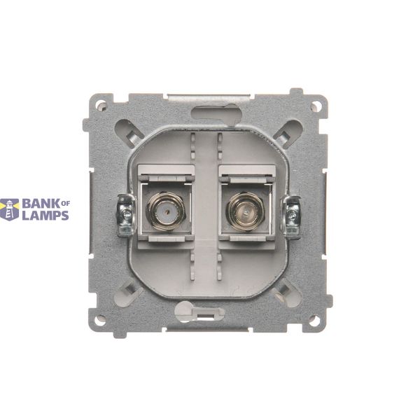Double intermediate switch without pictogram, 10AX, black matt image 1