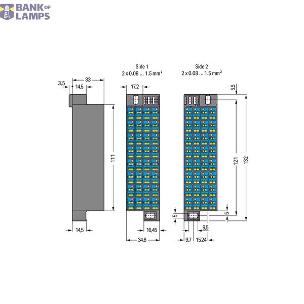 Matrix patchboard 32-pole Marking 1-32 dark gray image 3