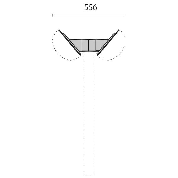 CHIP CORNER BRACKET TWIN FOR 60MM MAST BLACK image 3