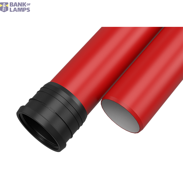 RIGID ELECTRO PP N 750, tube, DN/OD 110mm, 6m, with sleeve and sealing ring, EN 61386-24, red image 1