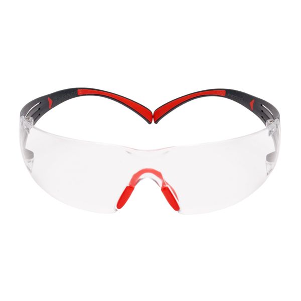 3M™ SecureFit™ 400 Safety Glasses, Red/Grey Frame,  Scotchgard™ Anti-F image 3