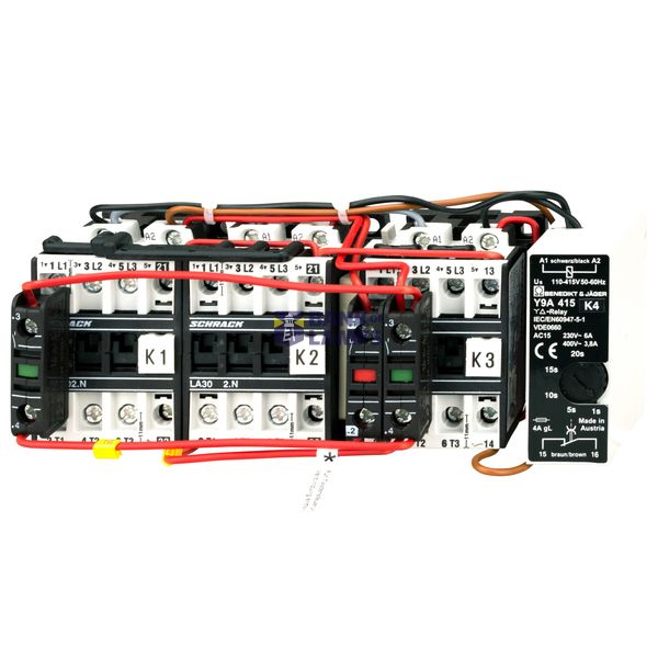 Star-delta circuit, AC3, 15 kW, 30 A, 230 V AC image 1