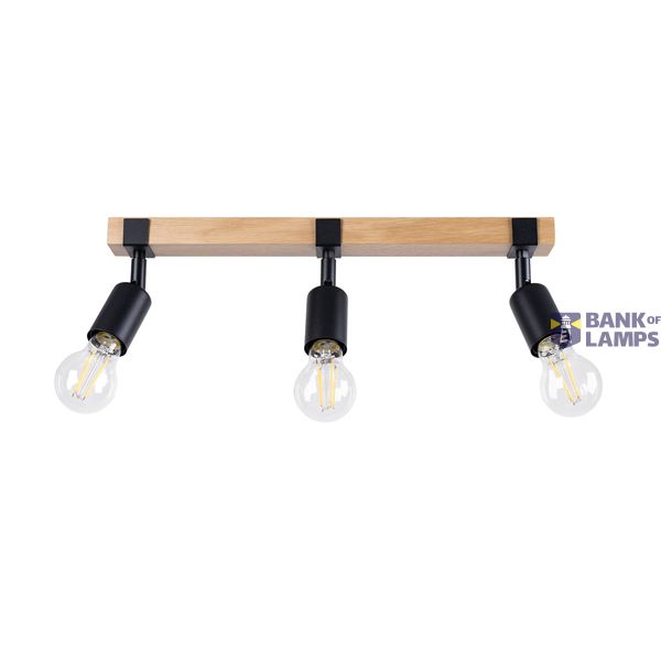 CEILING LAMP ZUCA 3 BLACK E27 3X15W IP20 image 3