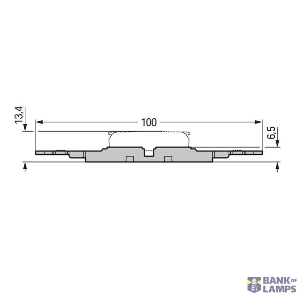 Mounting carrier with strain relief, 3-way, screw mounting image 2