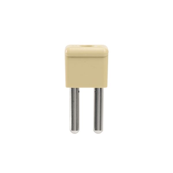 Cross-connector (terminal), Plugged, beige, 44 A, Number of poles: 2, Pitch in mm (P): 10.00, Insulated: Yes, Width: 12 mm image 1