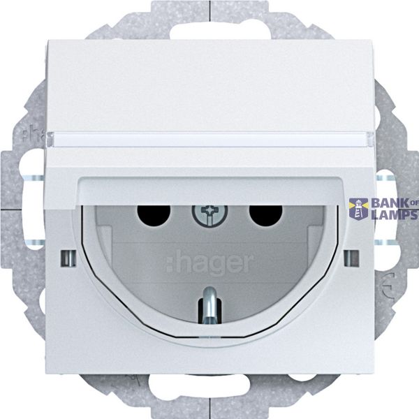 SCHUKO wall socket, enlarged, text-to-wall, variable 45°, A.x/C.x with dimensions image 1