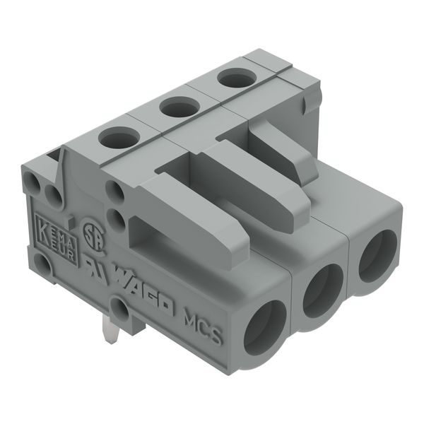 THT female header angled Pin spacing 5 mm gray image 1