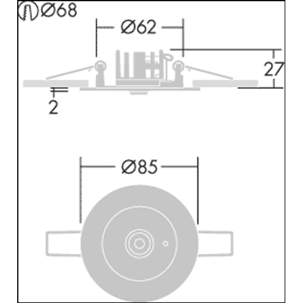 VOYAGER STAR P MRCR SPOT ECD WH - Emergency luminaire image 3