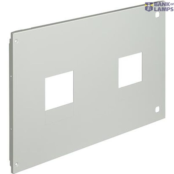 Metal faceplate XL³ 4000 - DPX³ fixed - 2 devices - captive screws image 2