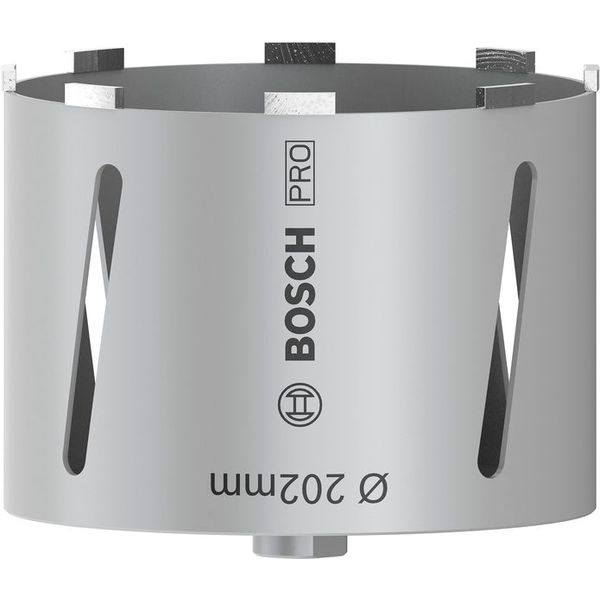 Diamond dry core cutter G 1/2" 202 mm, 150 mm, 9 segments, 7 mm image 1