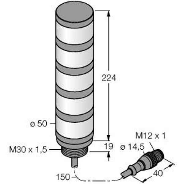 LED Signal Light Tower Light   TL50WBGYRQP image 1