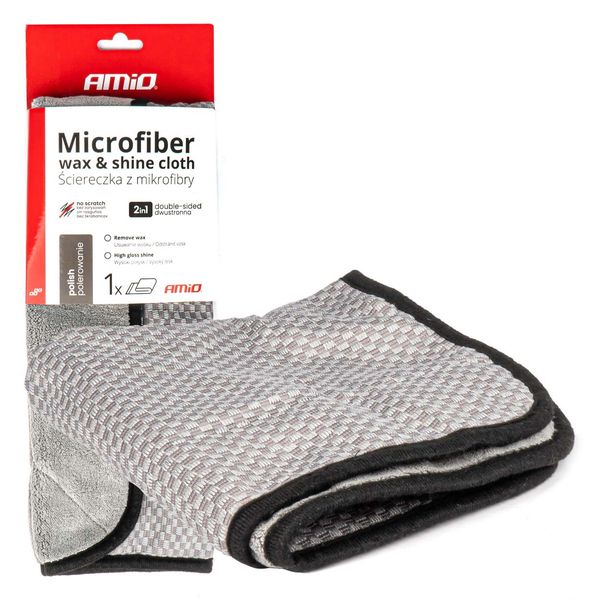 Microfiber cloth for polishing 40x40cm 600g AMIO-03976 image 1
