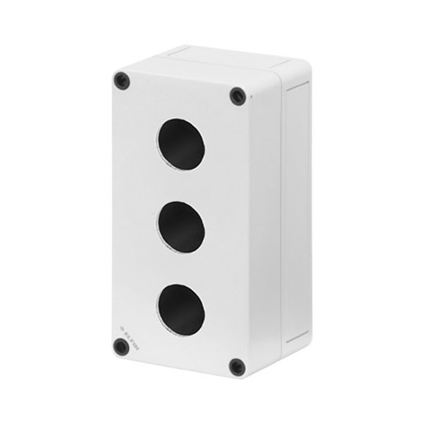 Polycarbonate push-button enclosure 94x180x81, 3 holes Ø 30 image 1