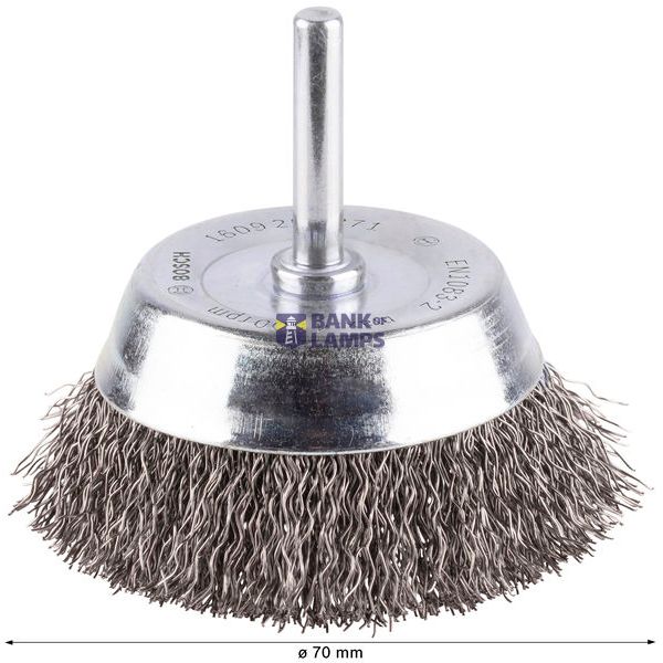 Cup Brush Crimped 70x0.2 mm Steel image 3