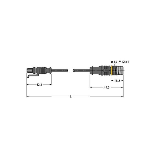 Superseal Connector Extension Cable   TSS-2S-A-5-RSC4.221T/TXL image 1