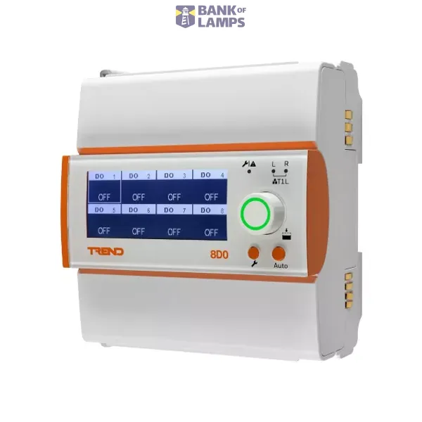 IQ5 I/O Module with 8 digital/relay output channels with hand-off-auto display image 1