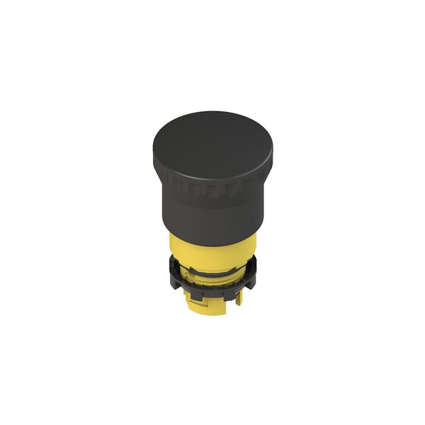 Black mushroom pushbutton, push-pull image 2