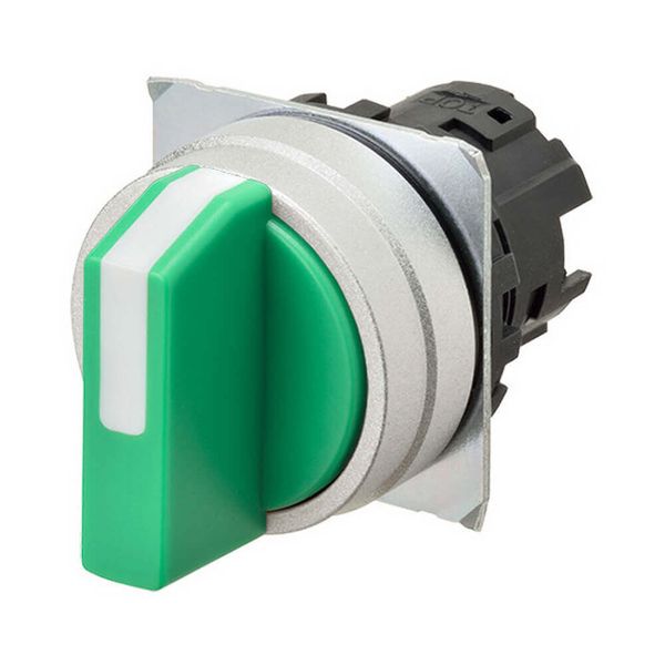 Selector A22NZ Ã˜22, 3 position, NON-Lighted, bezel brushed metal, AUTO A2270530G image 1