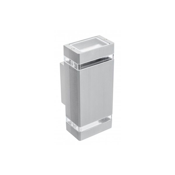 Facade luminaire bidirectional NESSA, 2*GU10, max. 2*50 W, IP54, square, gray image 1