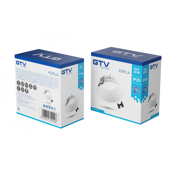 Spot luminaire housing KERLA, IP20, PC, round, Ø85x36 mm, white image 3