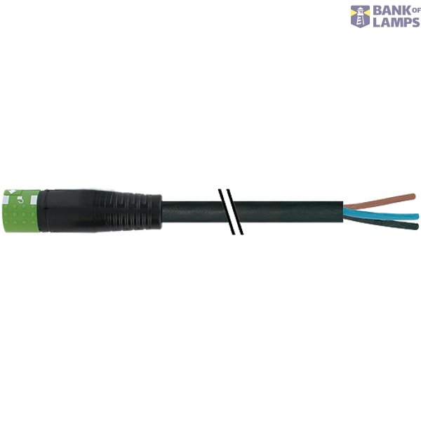 MQ15 female 0° with cable 600V AC type 3 PVC 6x2.5 bk UL/CSA 6m image 2