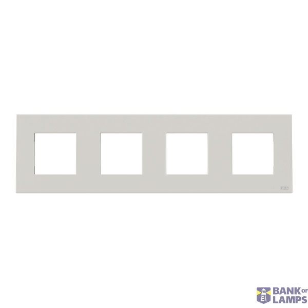 Frame 4-gang / 2+2+2+2-modules - ABB logo - Basic - Dune image 1