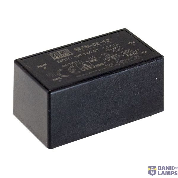 MPM-05-12 Switching power supply, module, 5W, 12V, 0.42A, MEAN WELL image 1