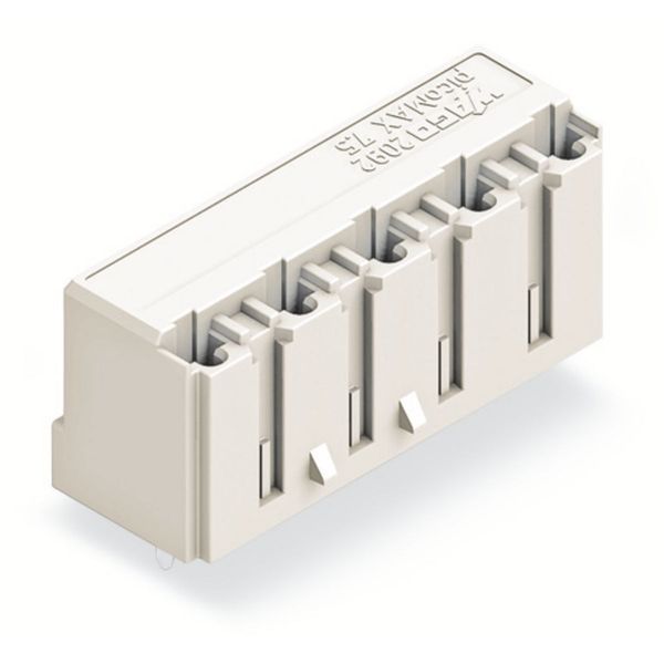 THT female header straight Pin spacing 7.5 mm light gray image 1